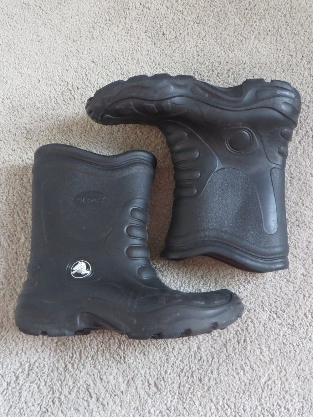 Crocs men/women georgie rain rubber boots size 10/12 black